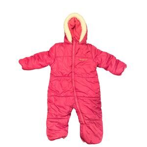 Pink Baby Girl PinkPlatinum Full Body Hooded Snow Suit 9-12 Months